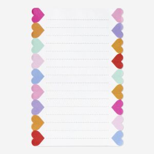 Magnetic notepad with colourful hearts - Image 1