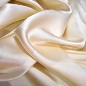 Wedding Dress Silk Fabric - Majestic Satin Treble Weight - Dark Ivory - Image 2