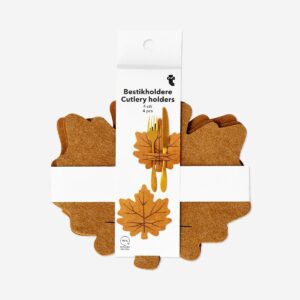 Maple leaf cutlery holders - 4 pcs - Image 3