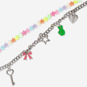 Metal bag charm with pearls - Image 3