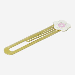 Metal ruler with flower clip - Image 2