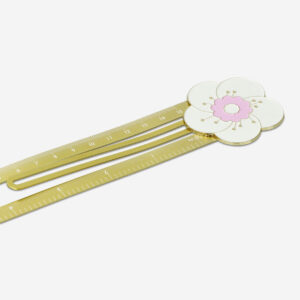 Metal ruler with flower clip - Image 3