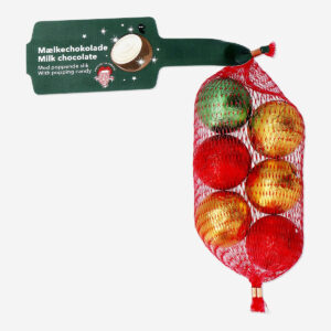 Milk chocolate Christmas baubles with popping candy - Image 1