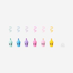 Milkshake highlighters - 6 pcs - Image 2