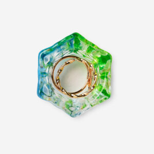 Mini green and blue rainbow jar - 4 cm - Image 2