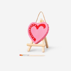 Mini heart shaped canvas with easel - Image 1