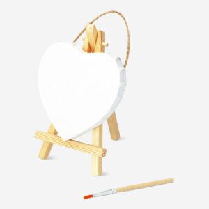 Mini heart shaped canvas with easel - Image 2