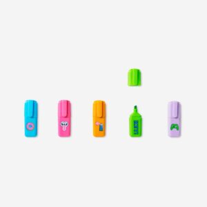 Mini highlighters with icons - 5 pcs - Image 2