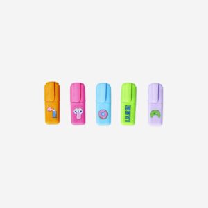 Mini highlighters with icons - 5 pcs - Image 3