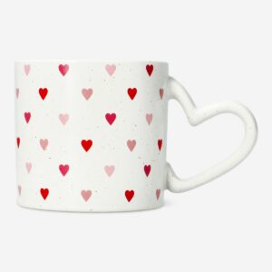 Stoneware mug with heart shaped handle - 390 ml - Image 2