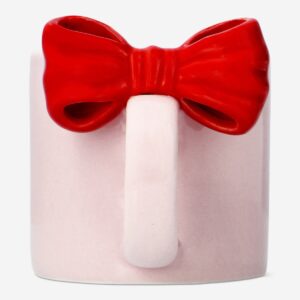 Mug with embossed red bow - 300 ml - Image 2