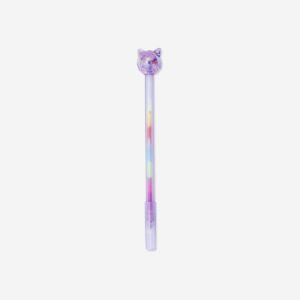 Gel pen with cat topper - Multi coloured ink - Image 1