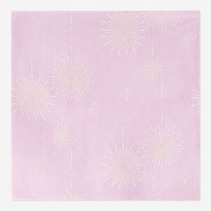 Napkins with fireworks design - 16 pcs - Image 1
