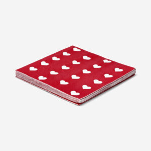 Napkins with hearts - 16 pcs - Image 3