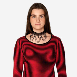 Gothic lace necklace with gems