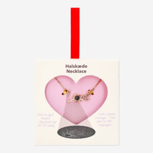 Necklace with a hidden Valentine's message