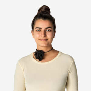 Necklace with Black Flower - Image 2