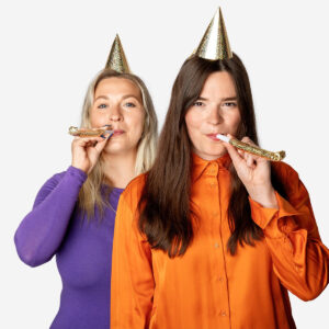 New Year's hat and party blower set for 4 people - Image 1
