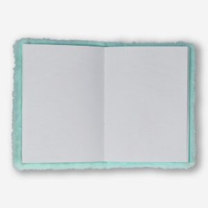 Green Plush Notebook with Blank Pages - A5 - Image 2