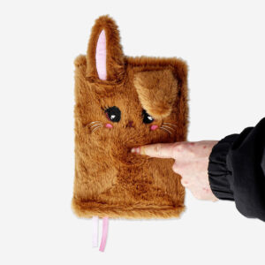 Notebook with plush Easter bunny cover - A5 - Image 1