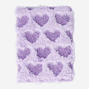 Notebook with removable plush hearts cover - Image 1