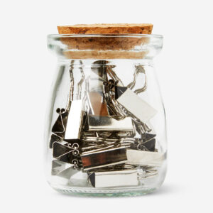 Office clips in jar