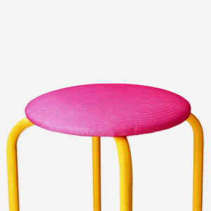 Orange and pink stool - Image 3
