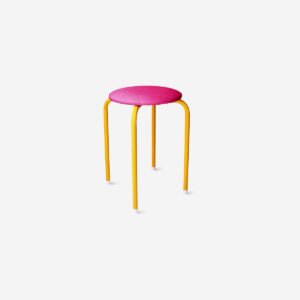 Orange and pink stool - Image 1