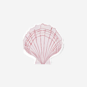 Pink clam napkins - 16 pcs - Image 2