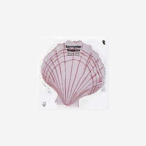 Pink clam napkins - 16 pcs - Image 1