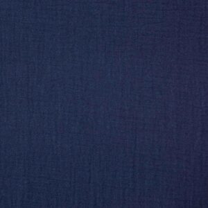Cotton Double Gauze Fabric - Navy - Image 1