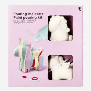 Paint pouring kit with ceramic unicorn - Image 1