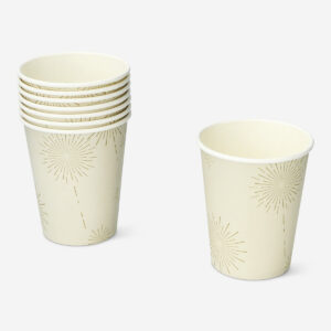 Paper cups with fireworks design - 8 pcs - Image 2