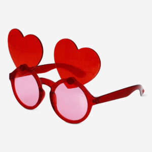 Party glasses with red hearts - Image 3