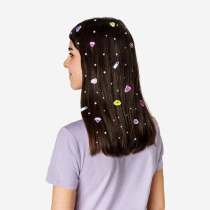 Pearl and sticker hair decorations - 100 pcs - Image 3