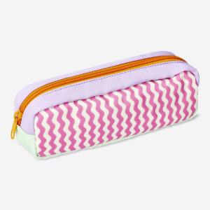 Pencil case with wavy lines - Image 1