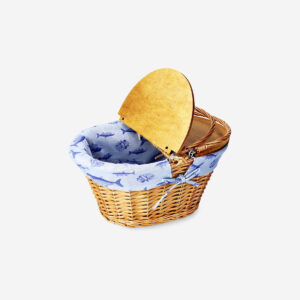 Picnic basket with fabric cover - Image 3
