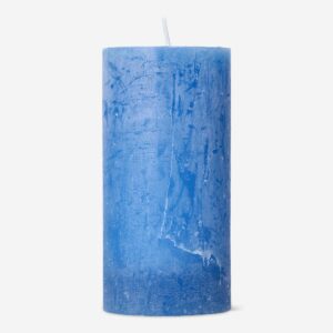 Blue Rustic Pillar Candle - 12 cm - Image 1