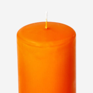 Orange pillar candle - 14 cm - Image 3