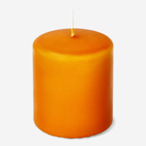 Orange pillar candle - 8 cm - Image 1