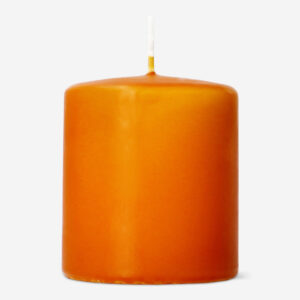 Orange pillar candle - 8 cm - Image 2