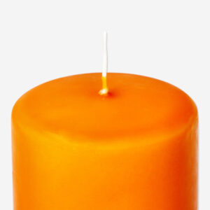 Orange pillar candle - 8 cm - Image 3