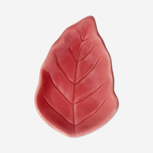 Pink leaf trinket tray - 13 cm - Image 1