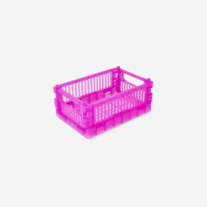 Pink collapsible storage box - 15 cm - Image 1