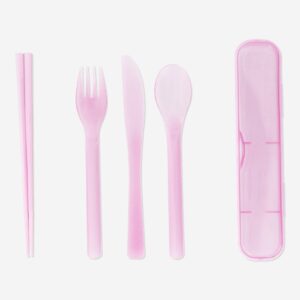 Pink cutlery set - Image 1