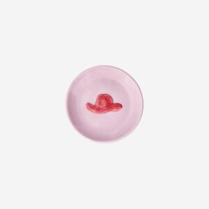 Pink dish with cowboy hat - Image 1