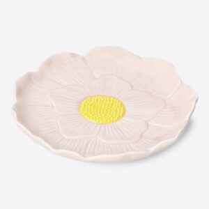 Pink flower plate - Image 1