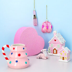 Pink heart shaped glitter gift box - Image 3