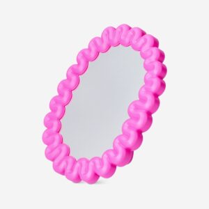 Pink mirror with swirly edges - 23x18 cm - Image 2