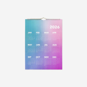 Pink monthly calendar for hanging - Image 1